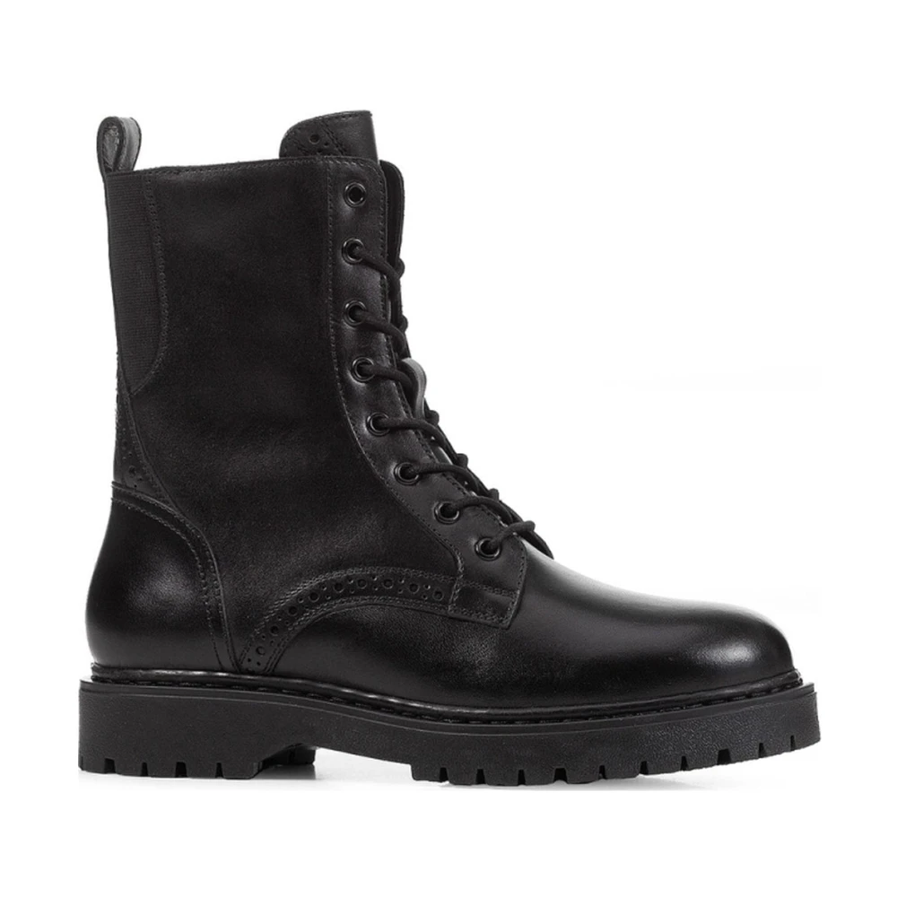 Geox Women's Black Lace-Up Ankle Boots For Women