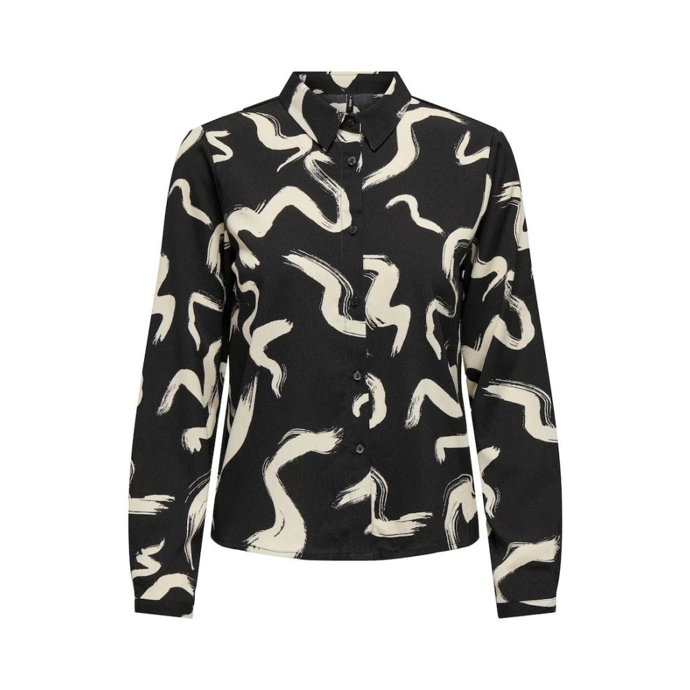 Only Maya Shirt AOP Zwart Yoko Black Dames