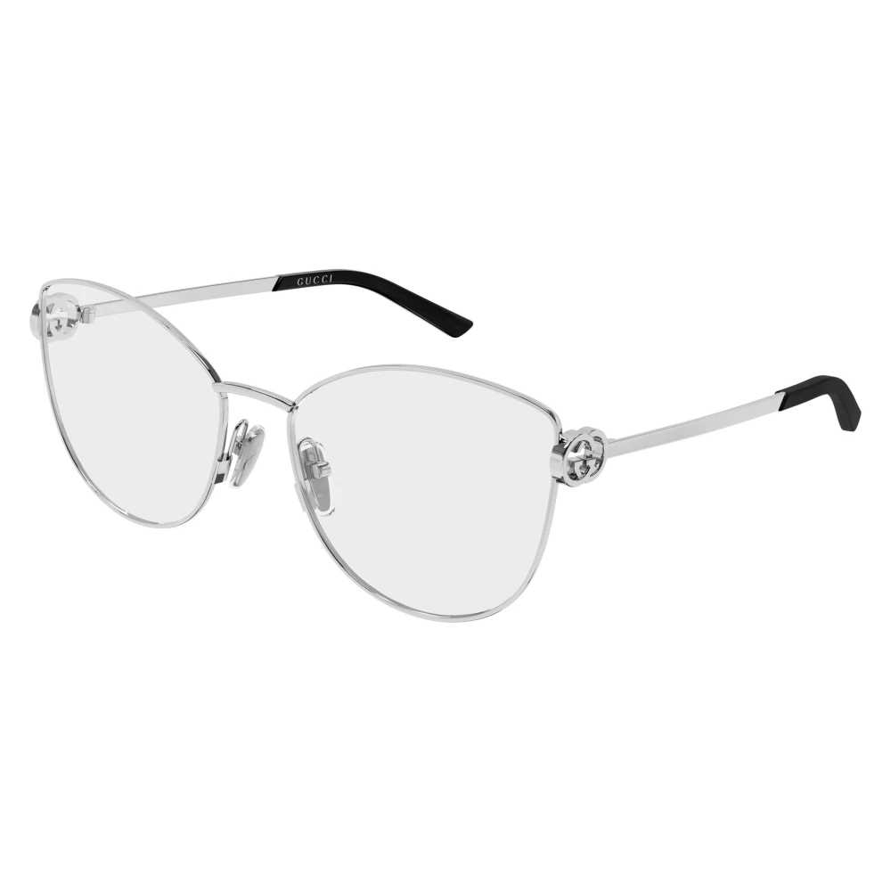 Gucci Unisex Gray Glasses, 57 Mm, Butterfly Optical Frame