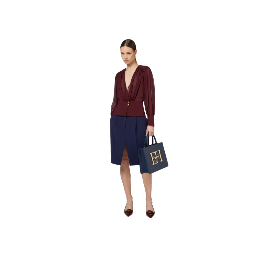 Elisabetta Franchi Chic Blouse Red Dames