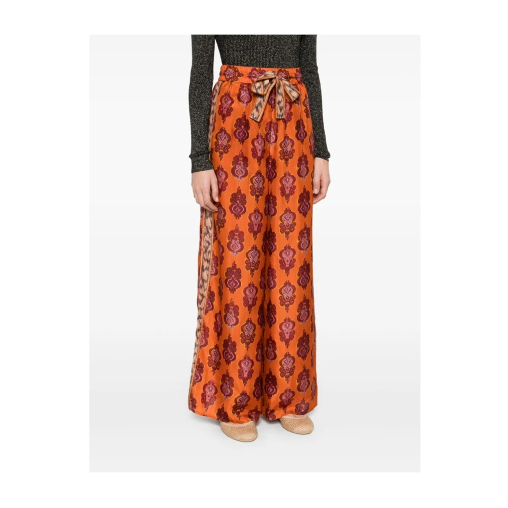 Zimmermann Relaxte Wijde Broek Orange Dames