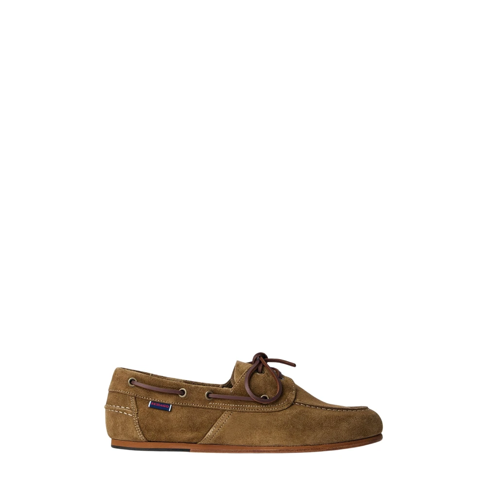 Sebago Men's Brown Boat Shoes, 6 1/2 Uk, Owen Lace Ups
