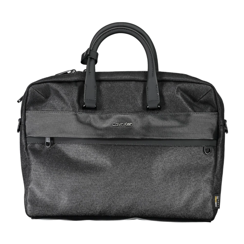 Calvin Klein Mannelijk Zwart Tassen Heren, One Size, Polyester, E Heren Aktetas Met Laptopvak
