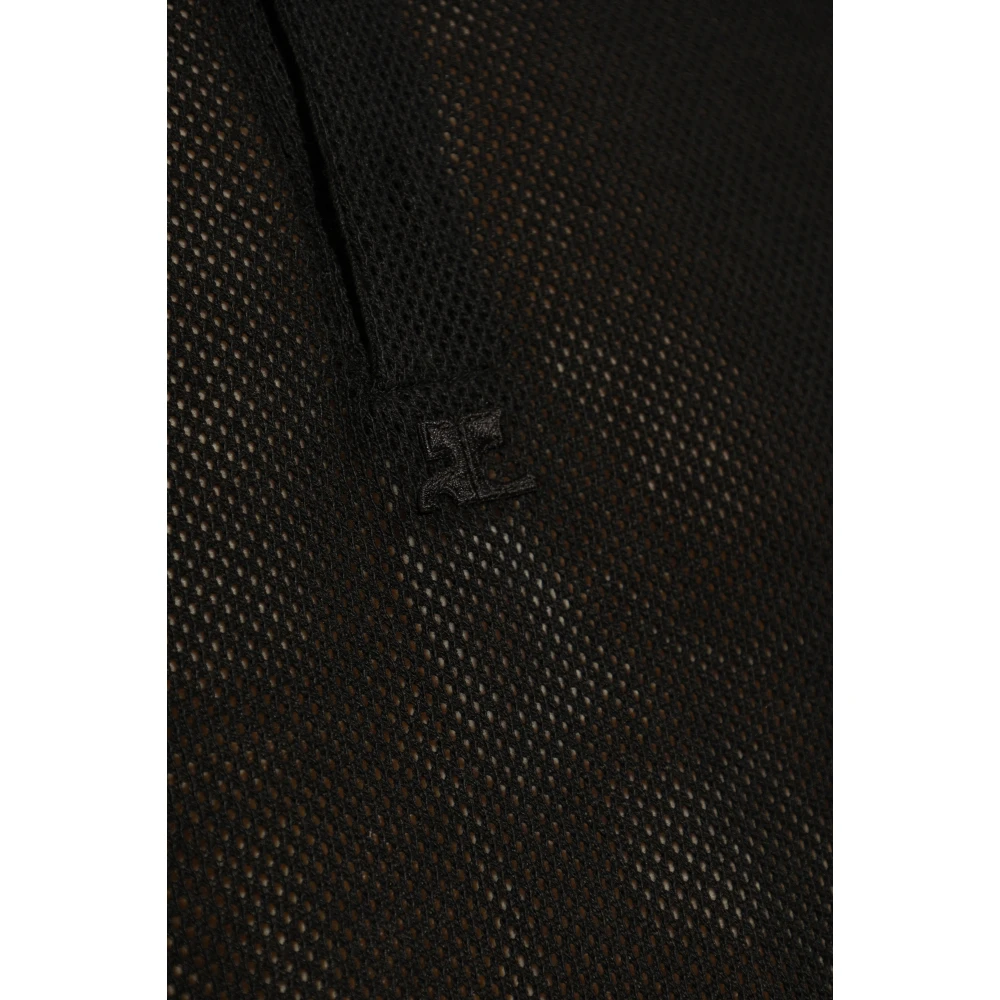 Courrèges Kanten Polo Black Heren