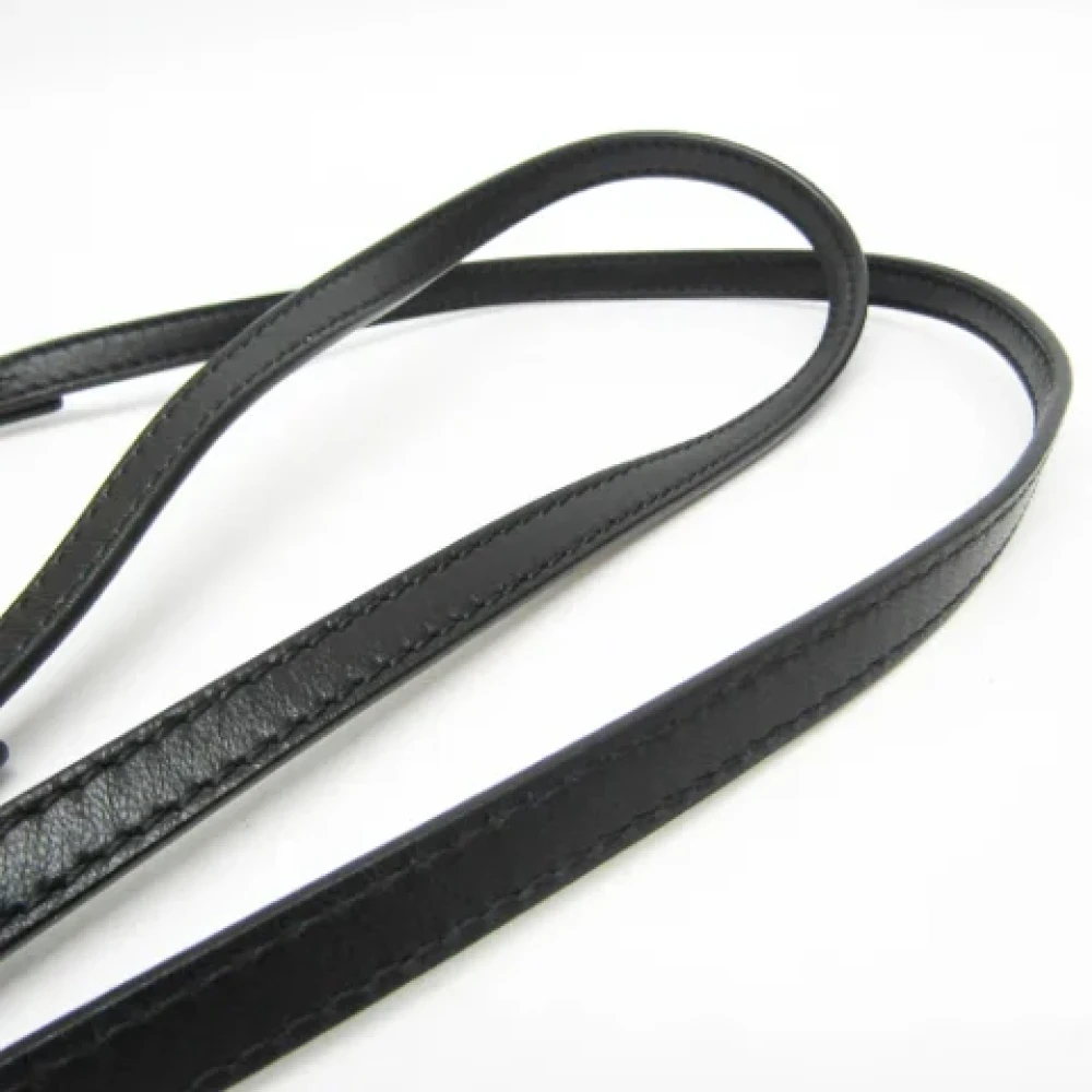 Armani Pre-owned Leather shoulder-bags Black Dames