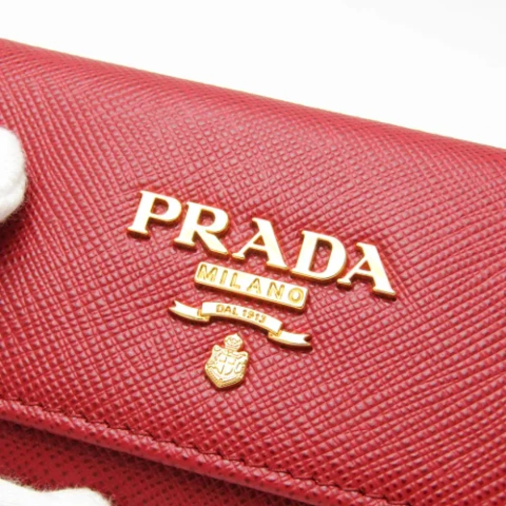 Prada Vintage Pre-owned Fabric key-holders Red Dames