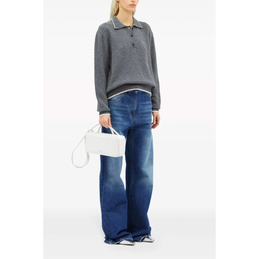 Msgm Grijze Trui met Knoopsluiting Gray Dames