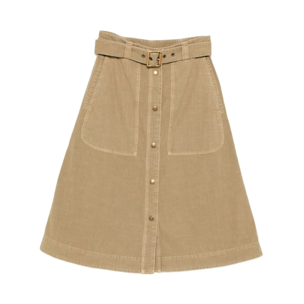 Moncler Women's Beige Midi Skirt - Midi Skirts - Xs - Skirts