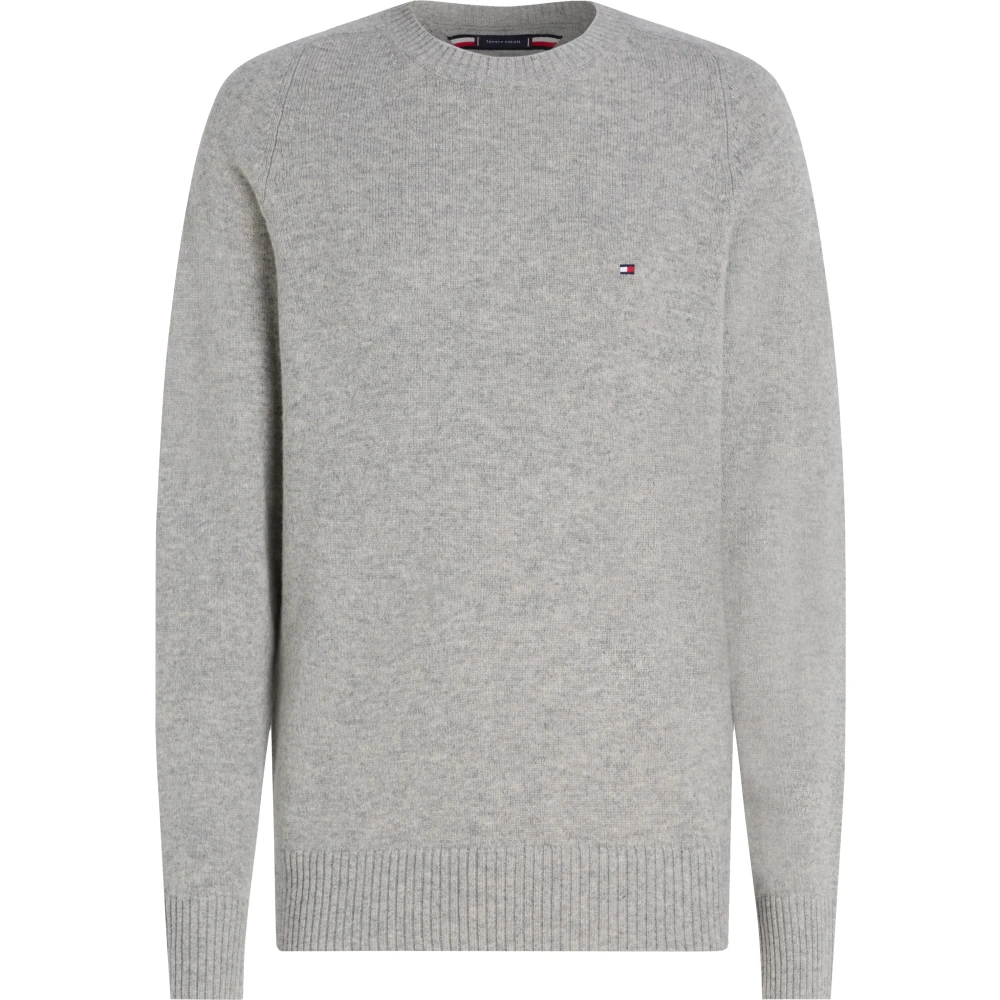 Grå Lambswool Crew Neck Sweater