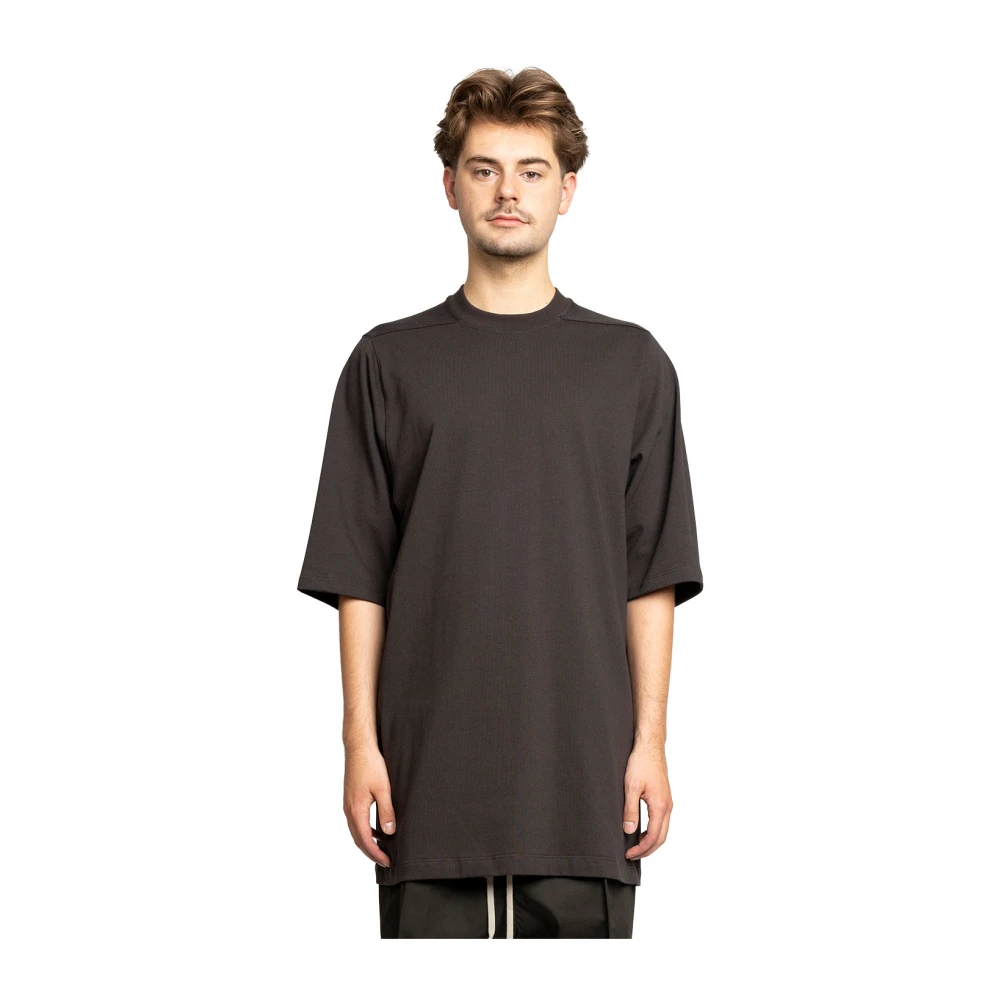 Rick Owens Donker Stof Oversized T-Shirt Black Heren