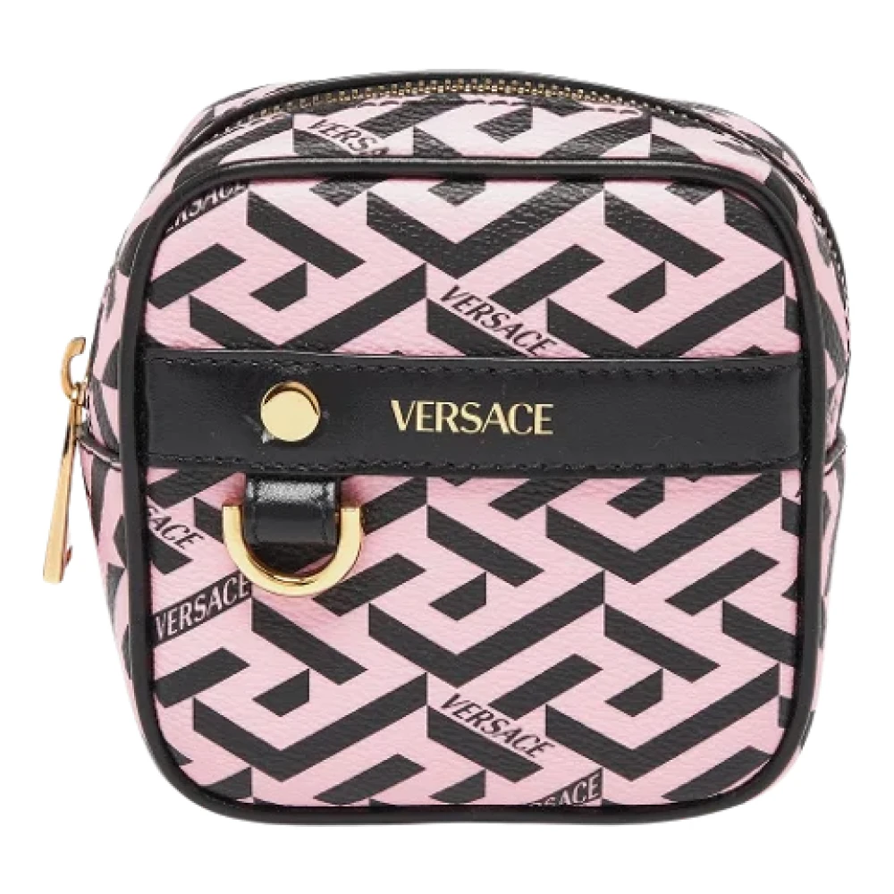 Versace Pre-owned Coated canvas handbags Pink Dames