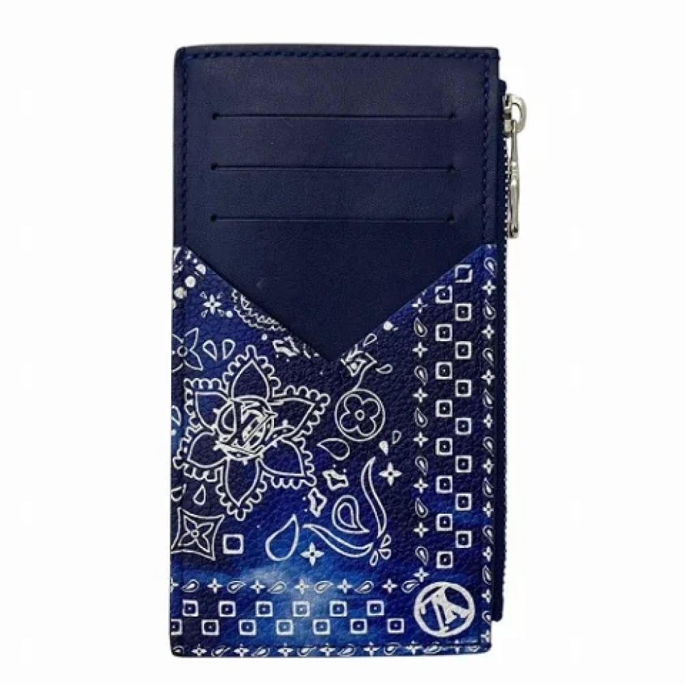 Louis Vuitton Vintage Pre-owned Leather wallets Blue Dames