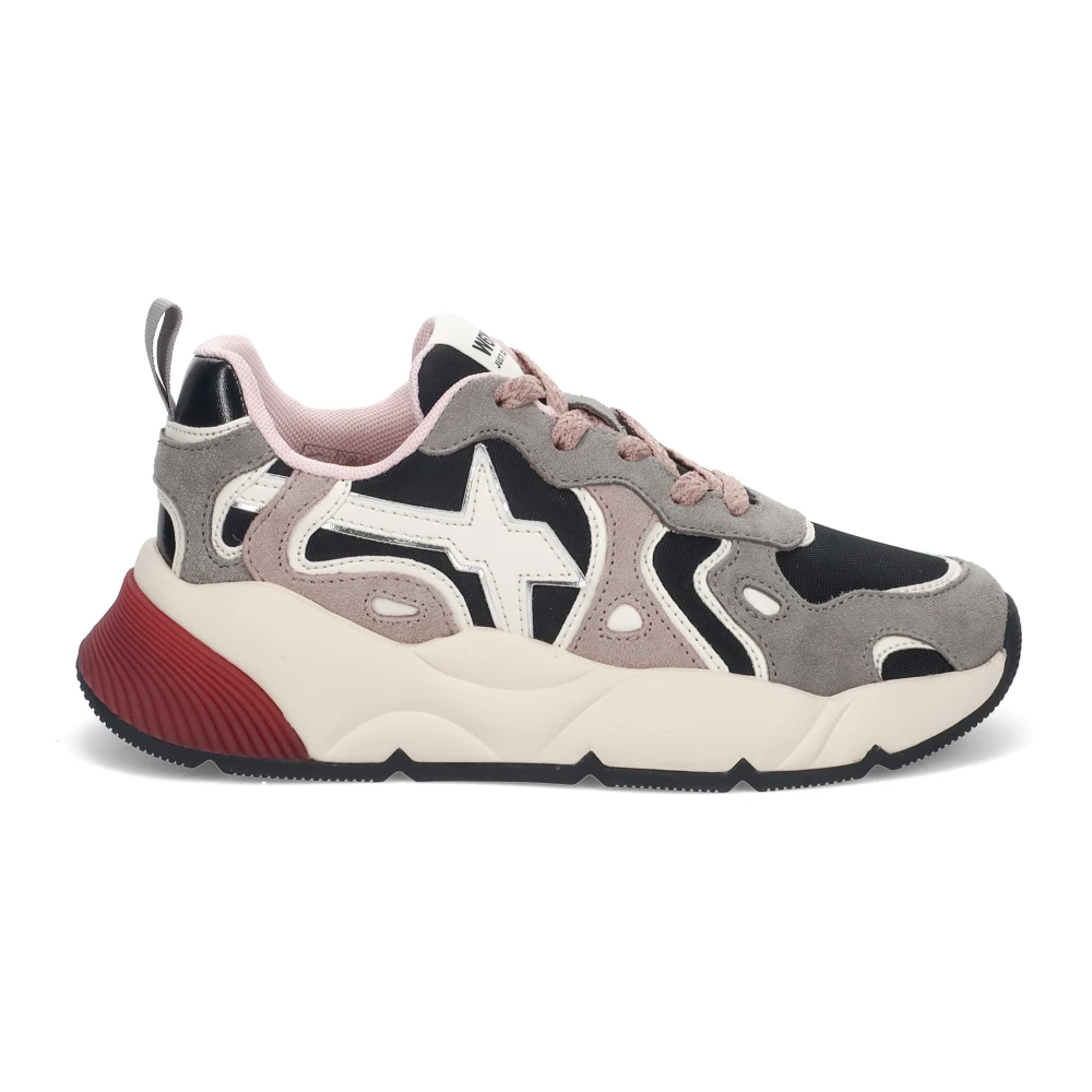 W6yz Women's Colorful Sneakers With Suede And Technical Fabric
