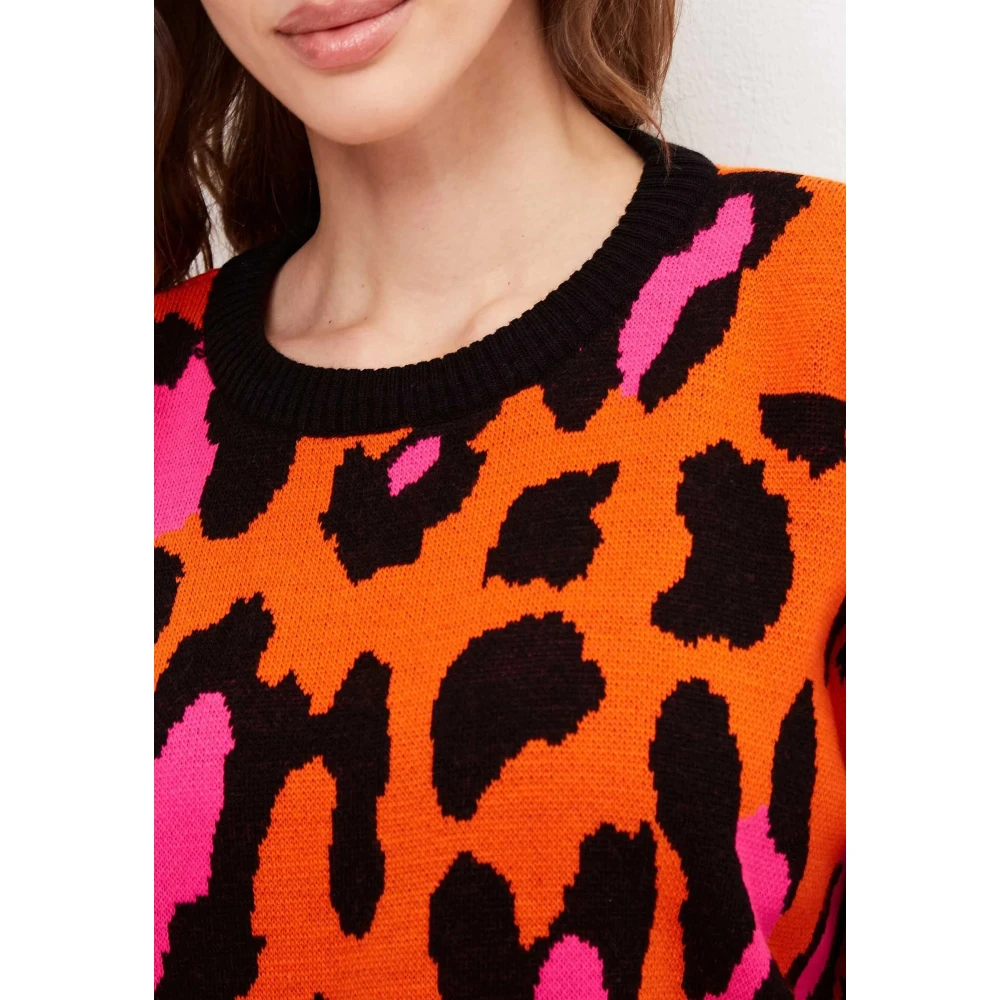 Cesare Gaspari Oversized Jumper Orange Dames