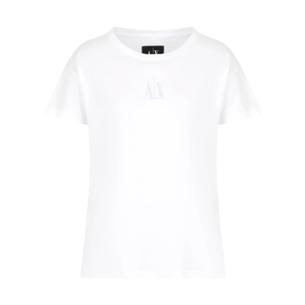 Armani Exchange Moderne korte mouwen T-shirt White Dames