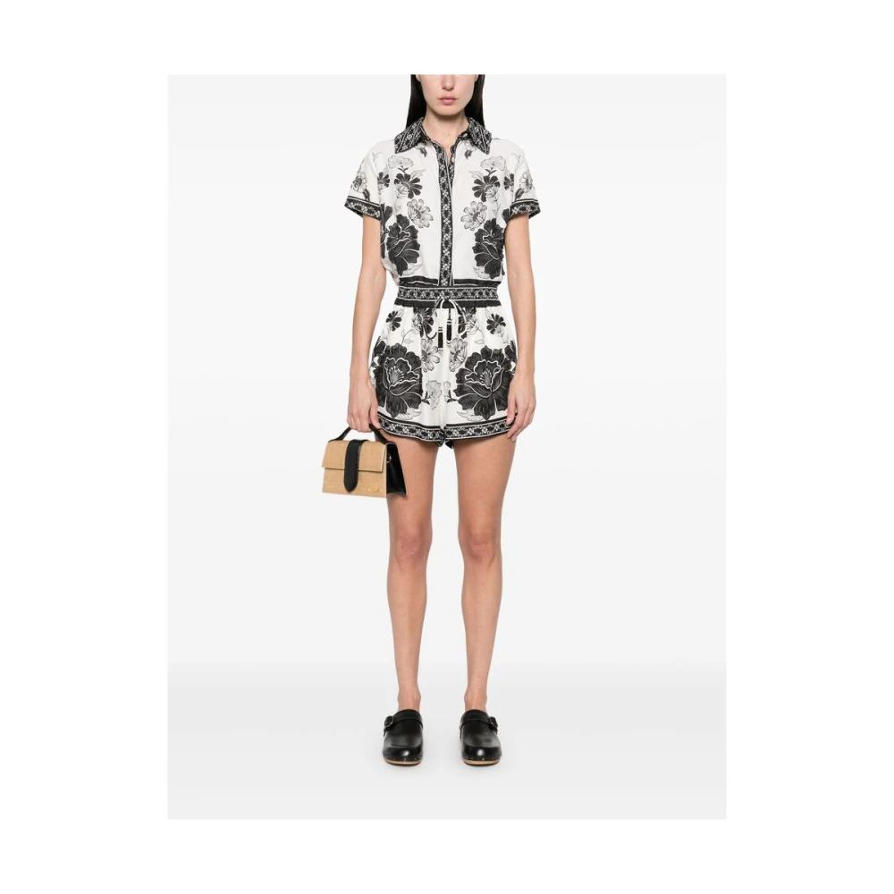 Farm Rio Witte Knoopshirt White Dames
