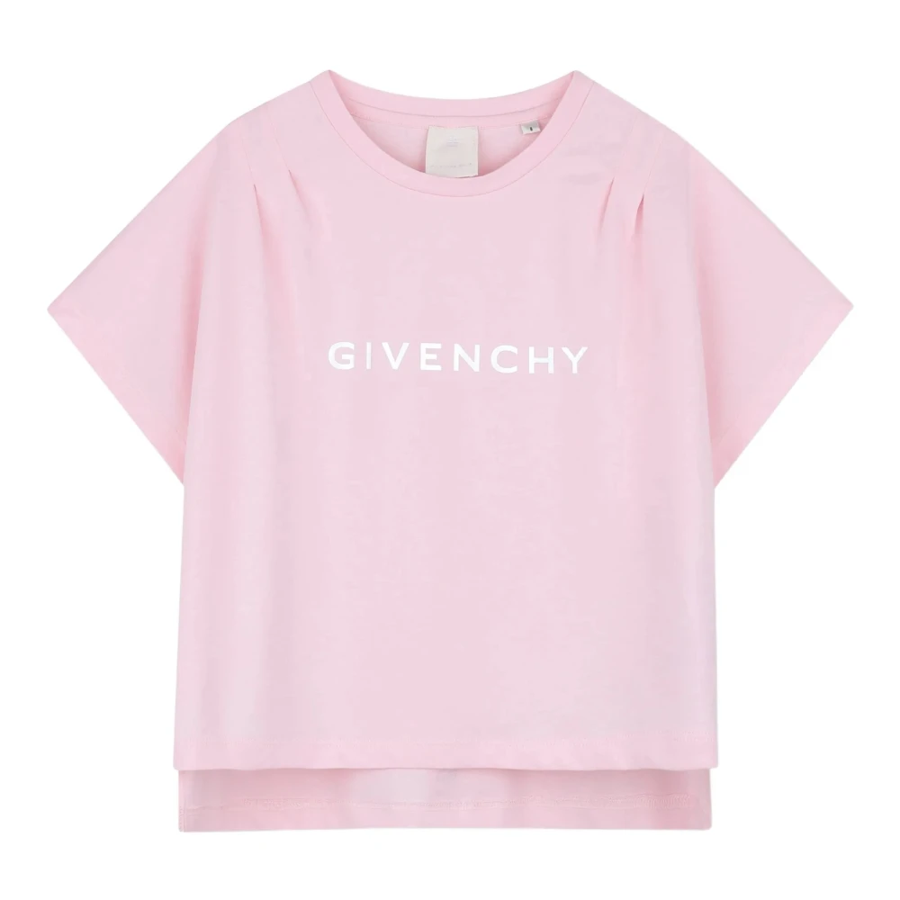 Givenchy Girls Pink Round Neck Logo T-Shirt