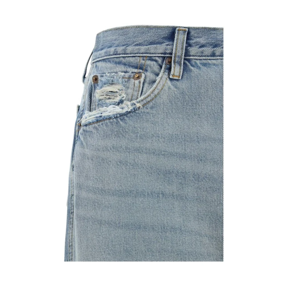 Re Done Vintage Denim Rok Gescheurde Stijl Blue Dames