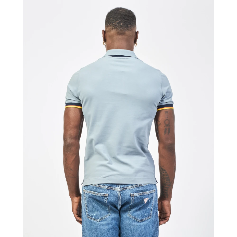 K-way Stretch Katoenen Polo Shirt Grijs Gray Heren