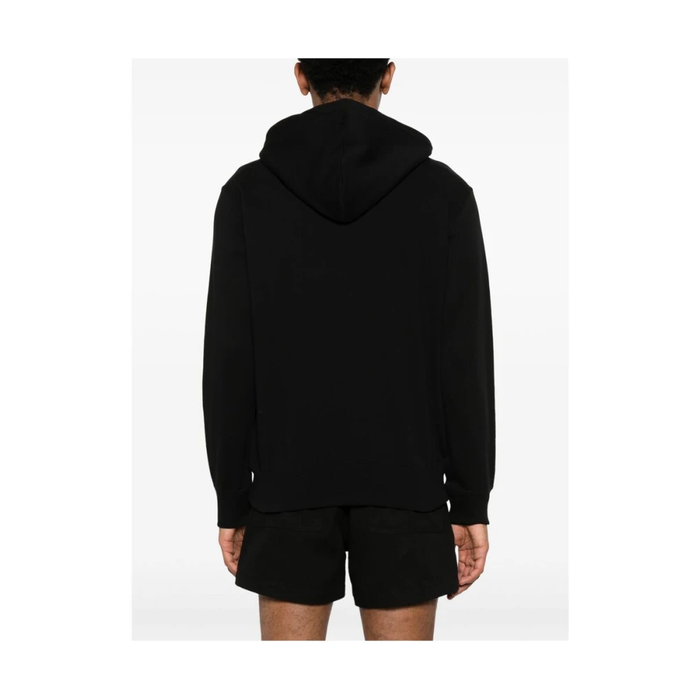 Comme des Garçons Play Zwarte hoodie met dubbel hart-patch Black Heren