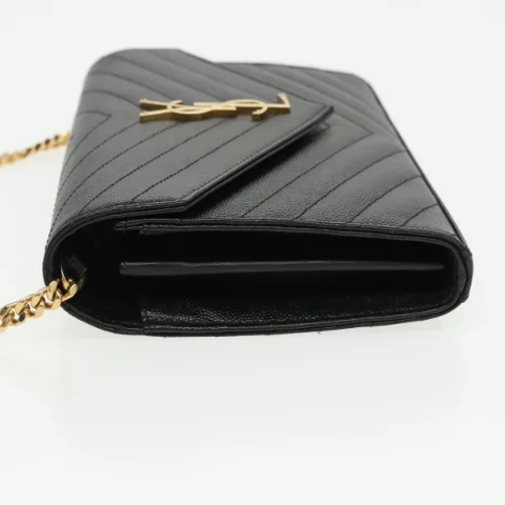 Saint Laurent Vintage Pre-owned Leather wallets Black Dames