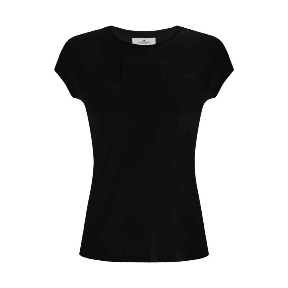 Elisabetta Franchi Zwarte T-shirts en Polos Black Dames