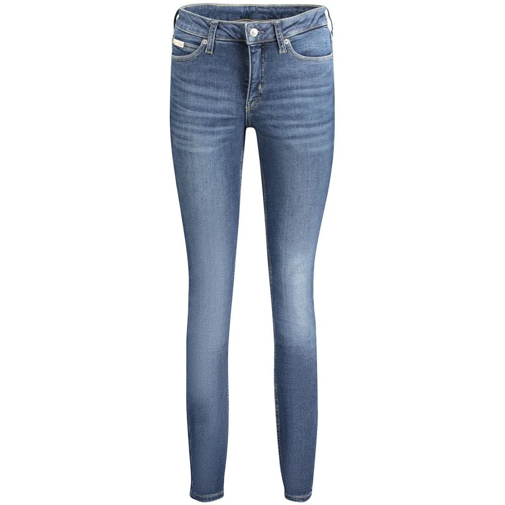 Calvin Klein Women's Blue Mid-Rise Skinny Jeans