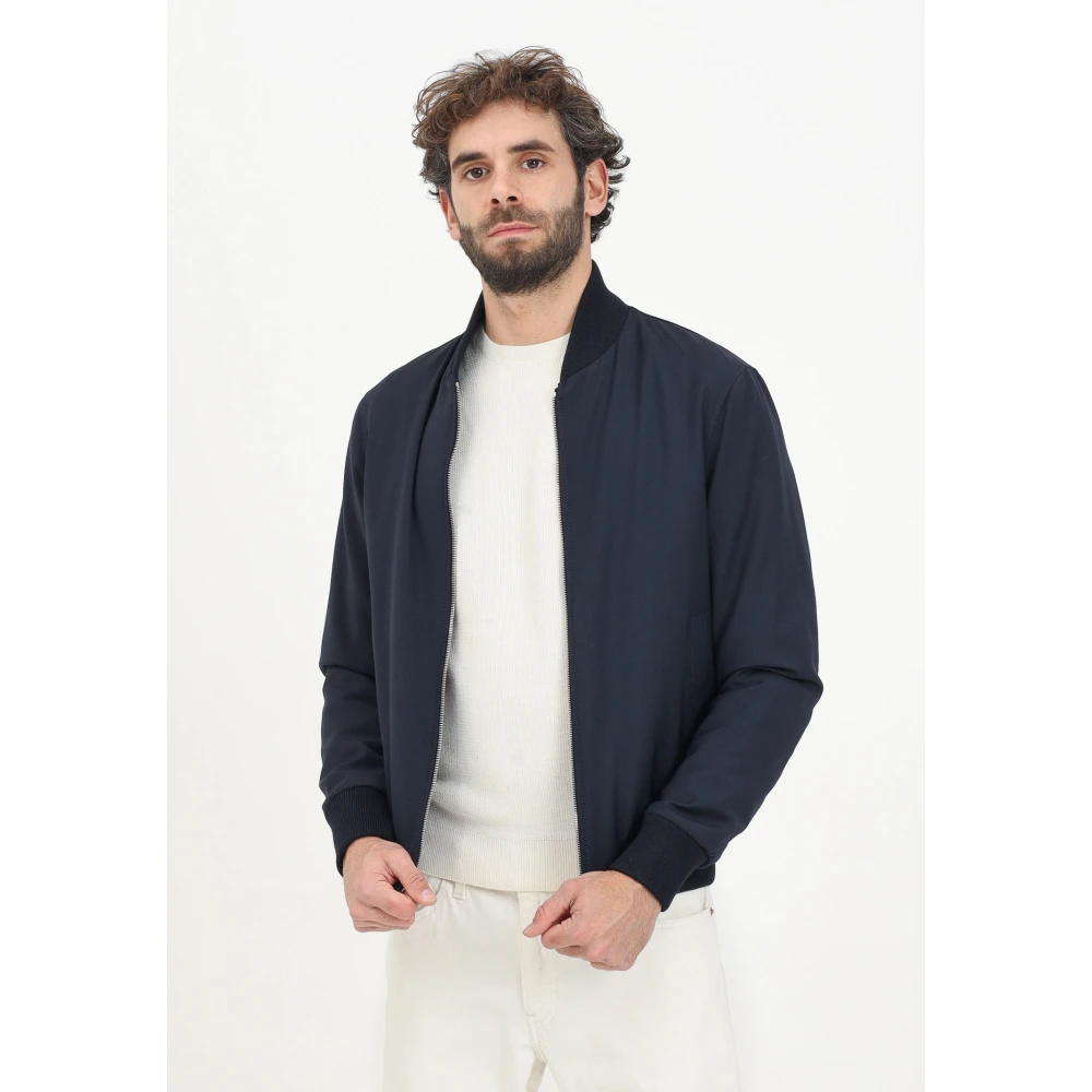Golden Craft Blauwe ritsjas met hoge kraag Blue Heren