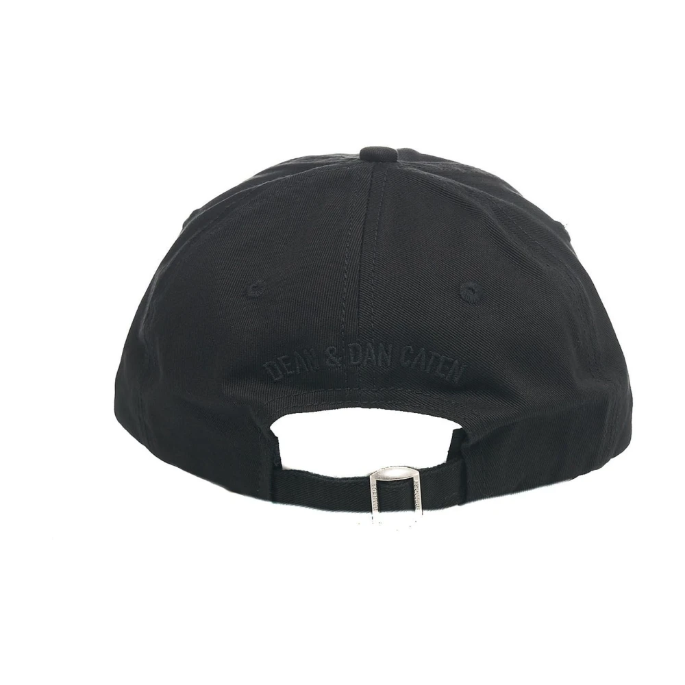 Dsquared2 Baseball Cap met Logo Borduursel en Verwoeste Gebieden Black Heren
