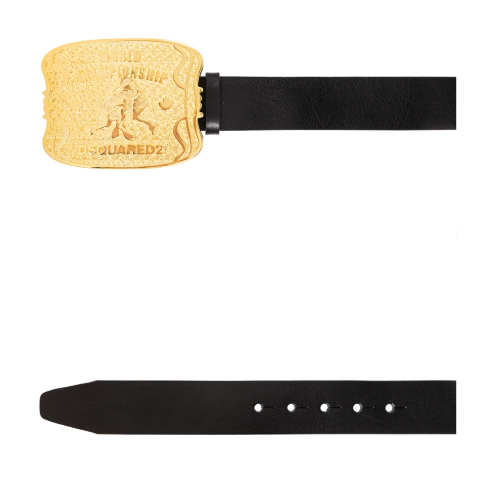 Dsquared2 Leren riem Black Heren