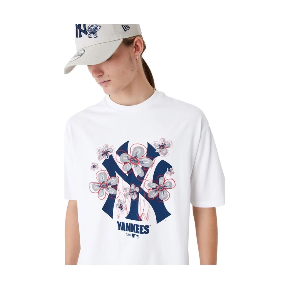 new era MLB Floral Logo Yankees T-shirt White Heren