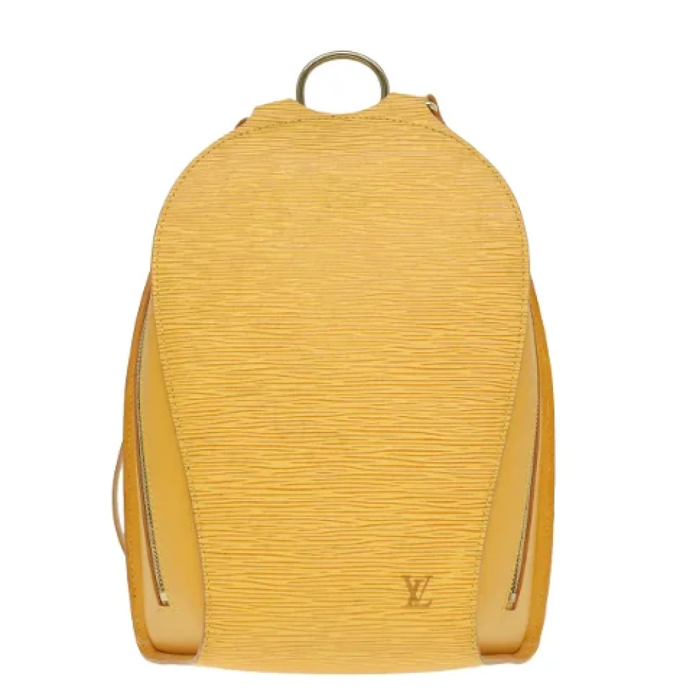 Louis Vuitton Vintage Pre-owned Leather backpacks Yellow Dames
