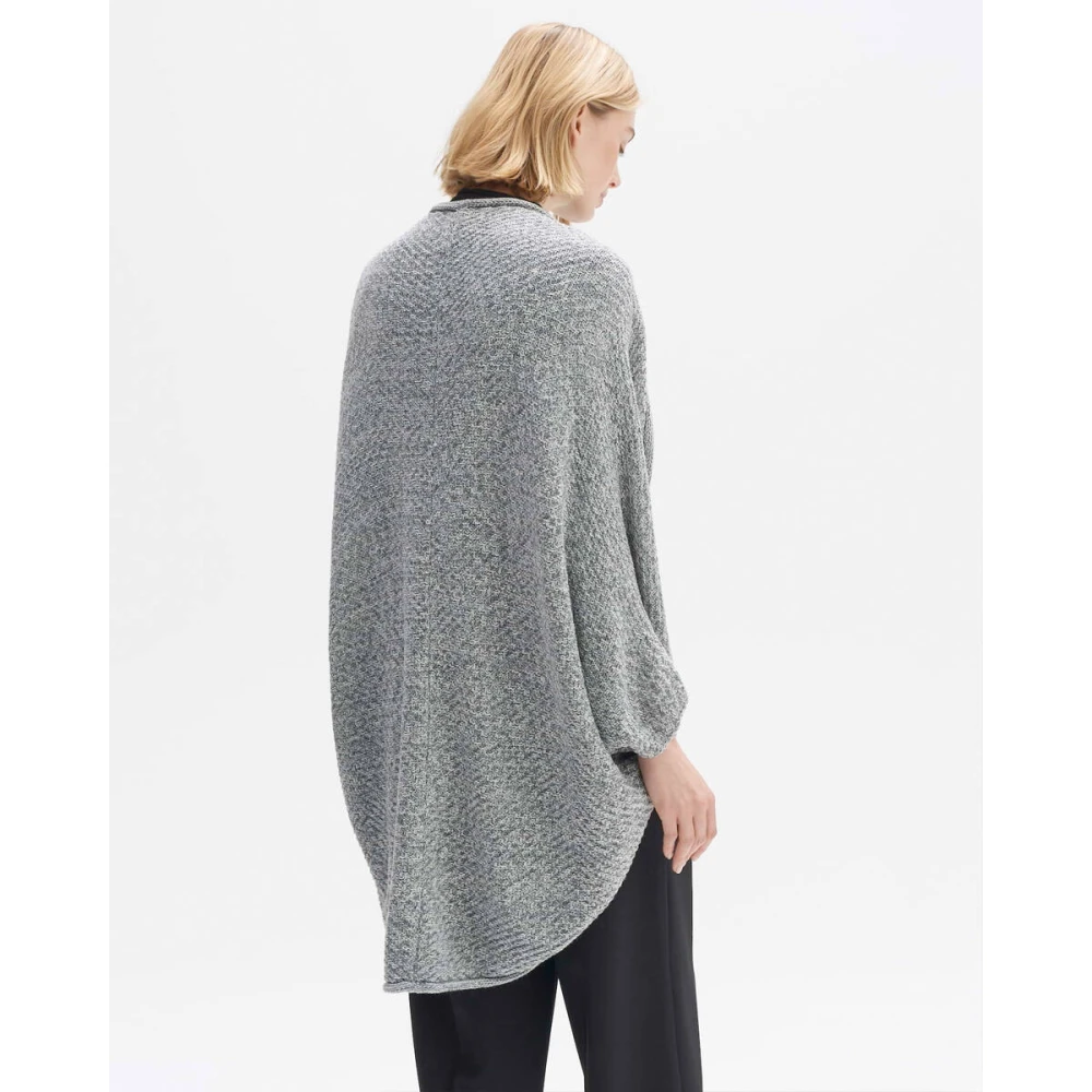 Opus Amaryllis Wafel Sjaal Gray Dames