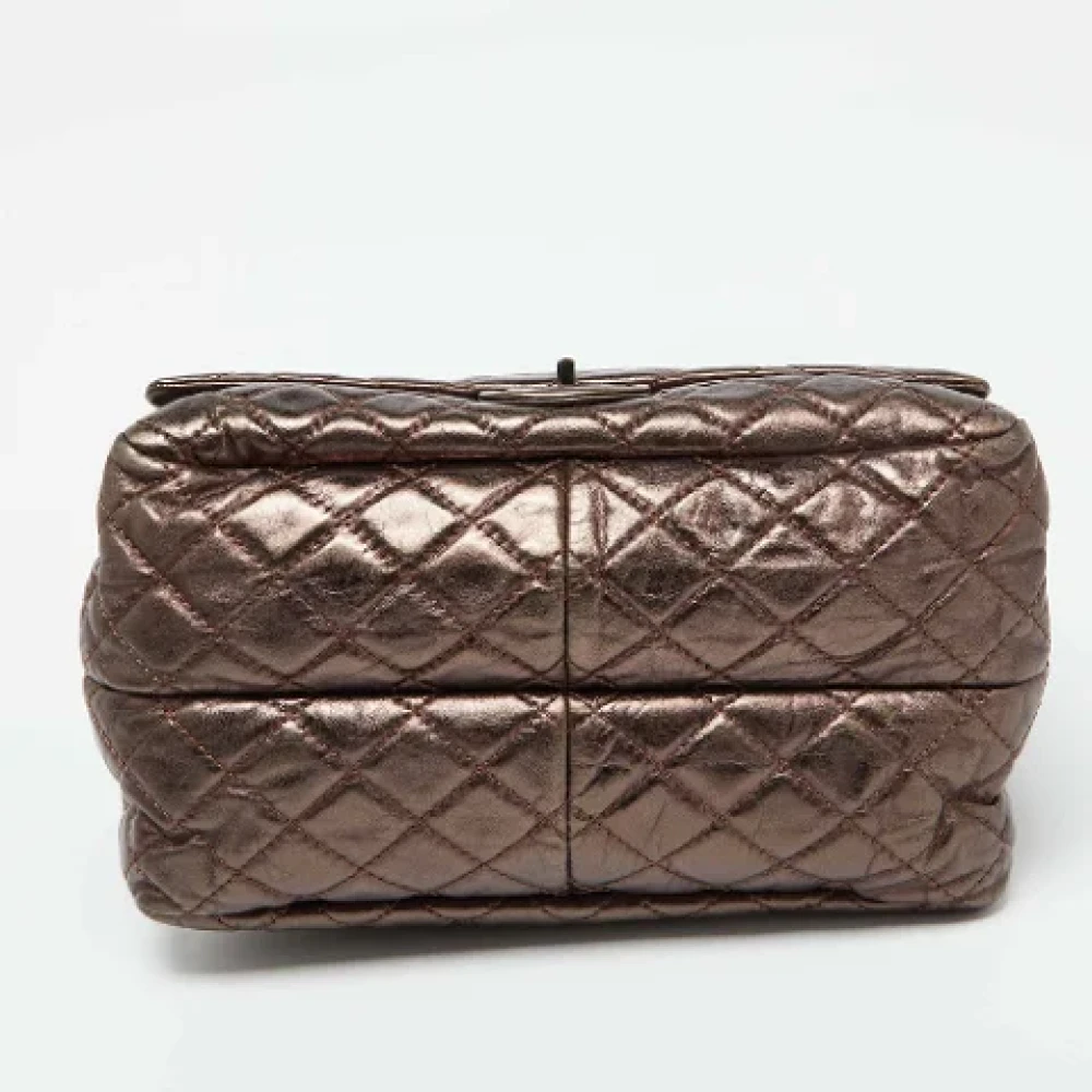 Chanel Vintage Pre-owned Leather chanel-bags Gray Dames