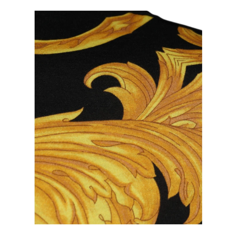 Versace Medusa Print Katoen Crew Neck T-shirt Black Heren