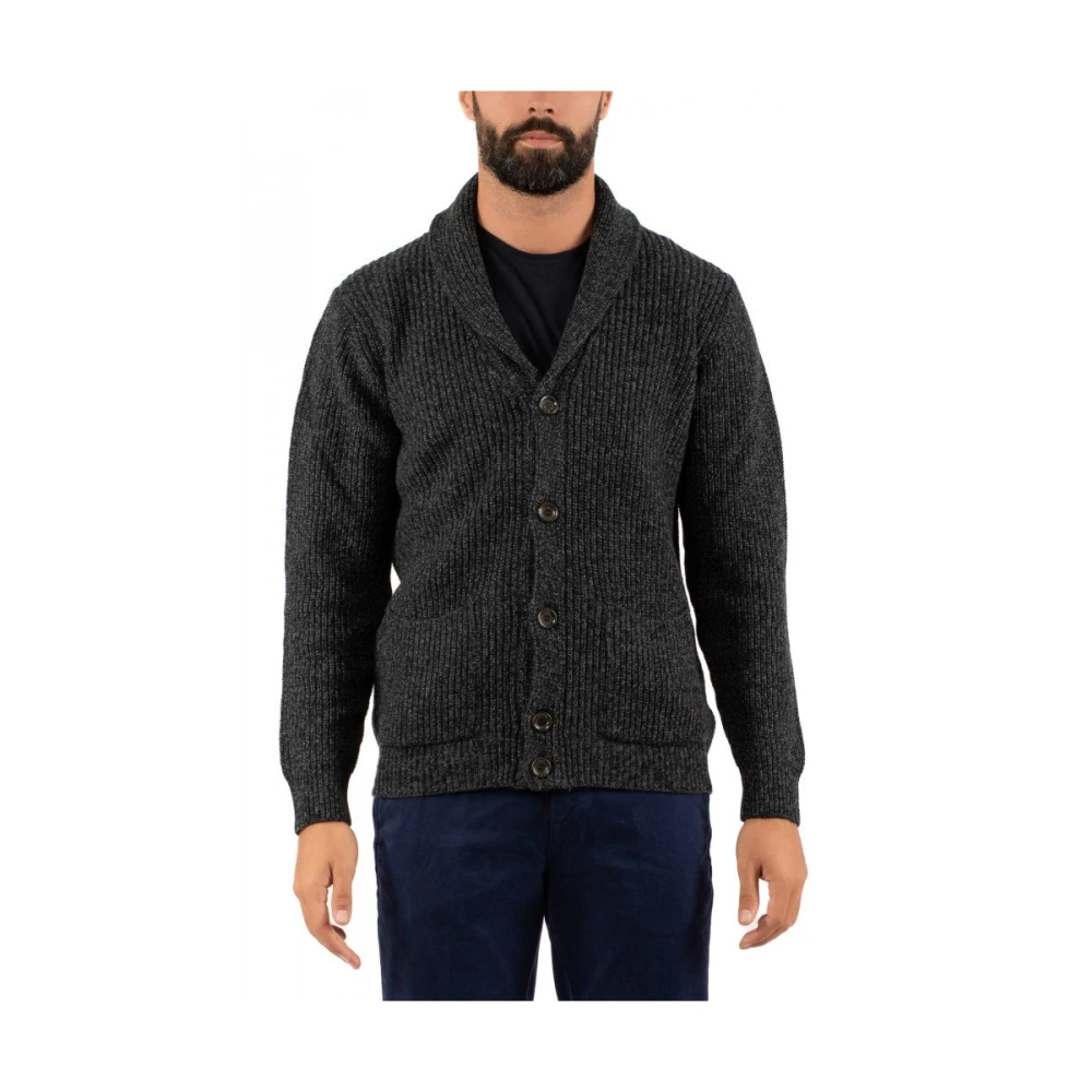 Daniele Fiesoli Heren Cardigan in Stijlvol Ontwerp Black Heren