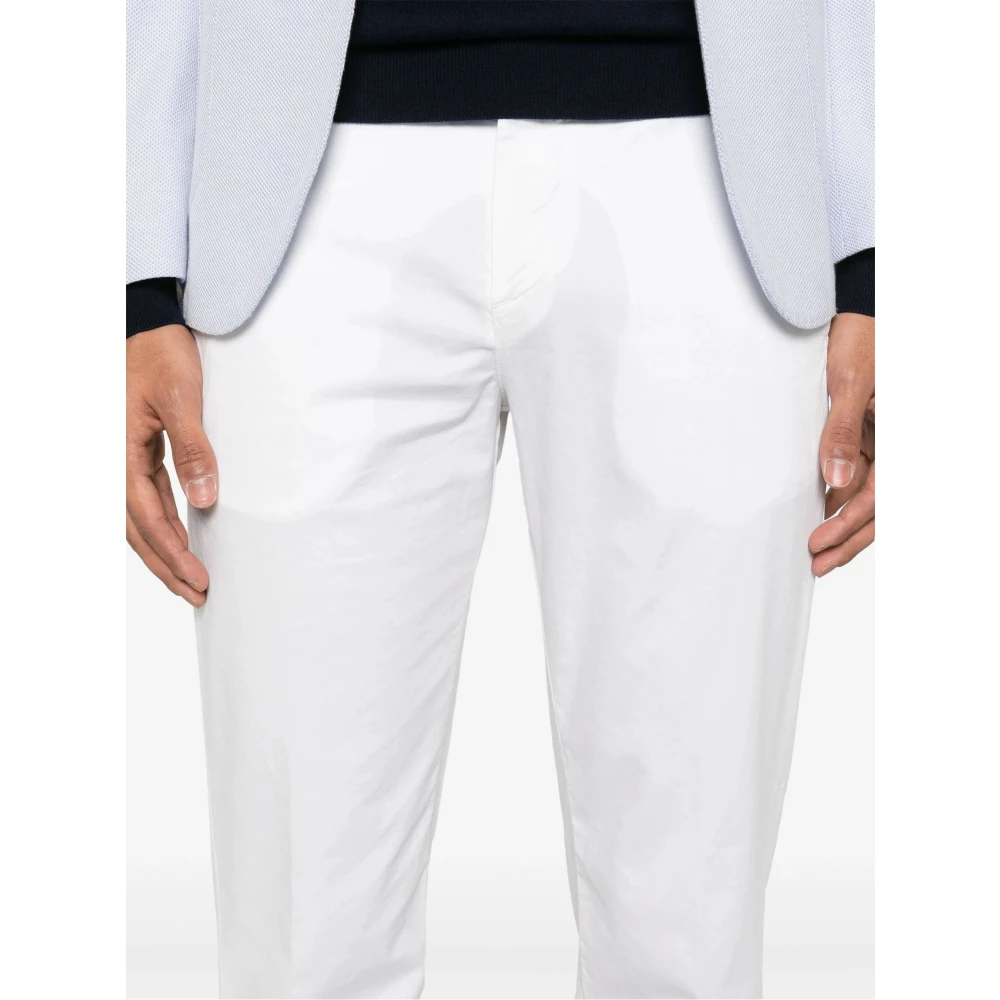 Fay Witte Katoenmix Broek White Heren