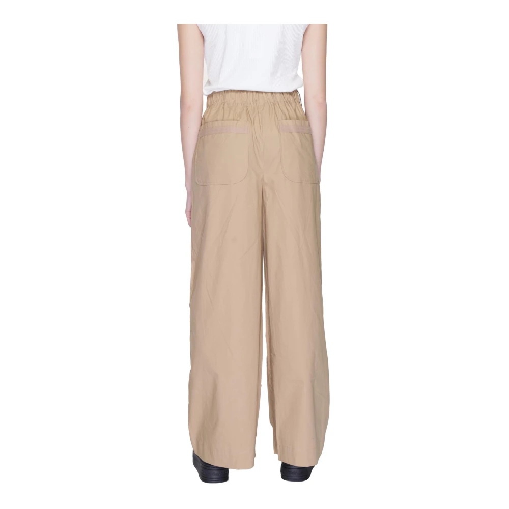 Blauer Wide Trousers Beige Dames