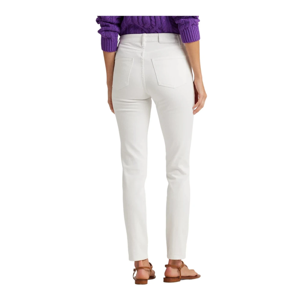 Ralph Lauren Slim-fit Denim Jeans White Dames