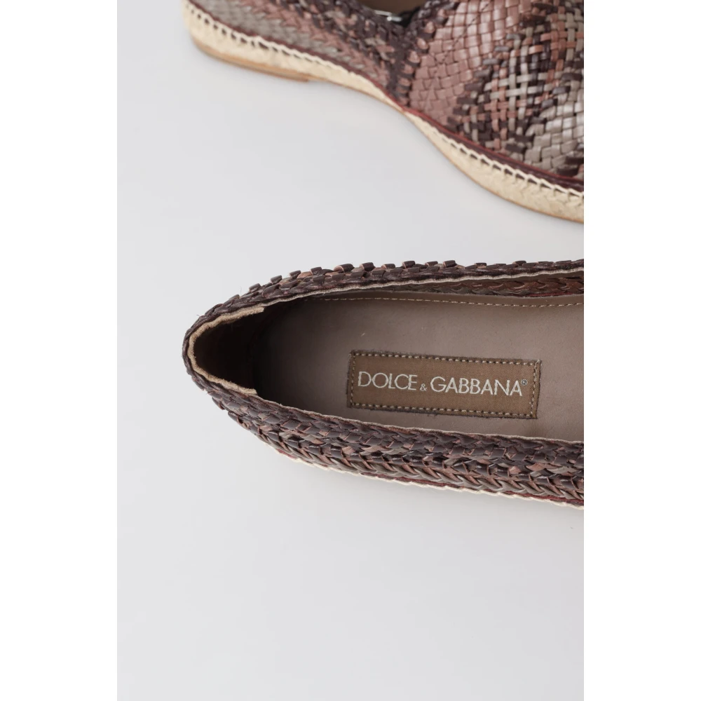 Dolce & Gabbana Multicolor Buffalo Leren Instap Espadrilles Multicolor Heren