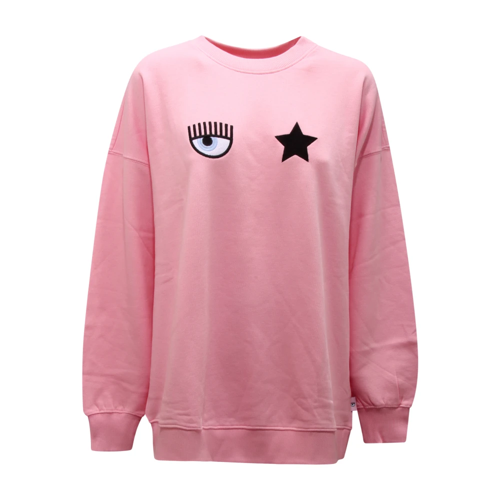 Chiara Ferragni Collection Damen Rosa Sweatshirts & Hoodies, Sgröße: