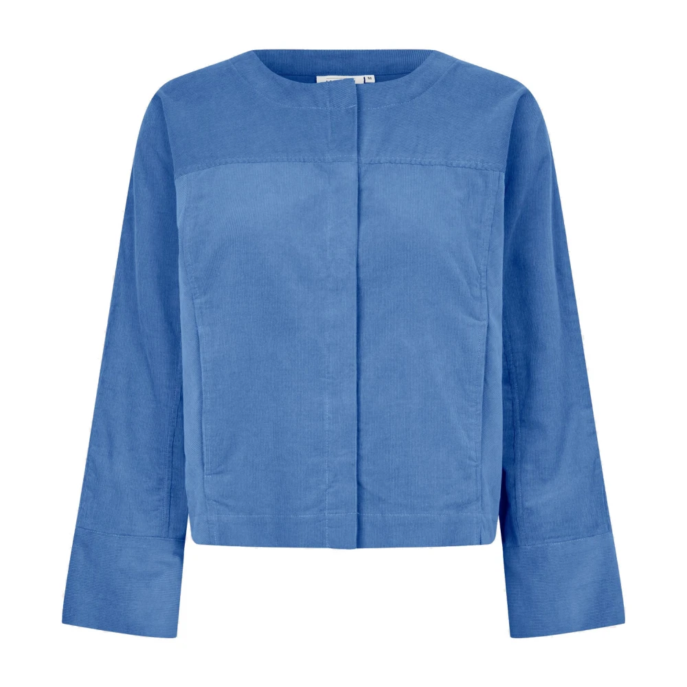 Masai Fluwelen Jas in Babyblauw Blue Dames