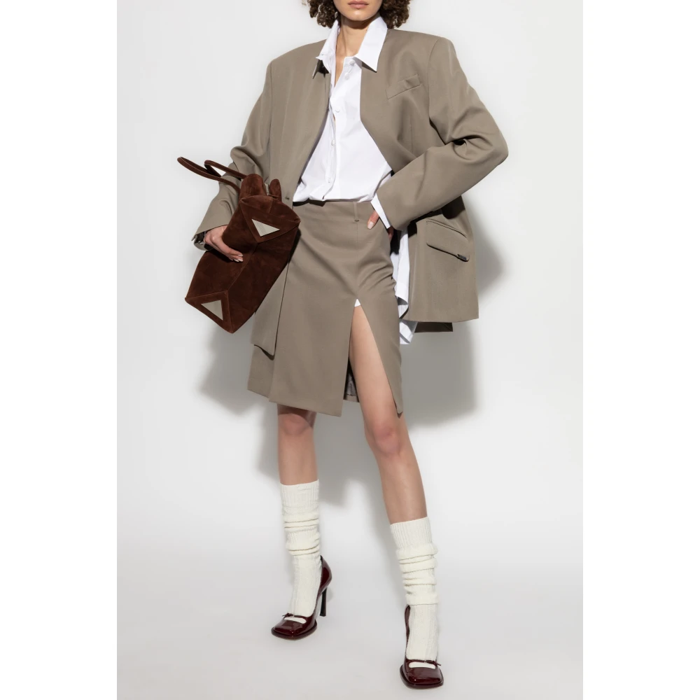 The Attico Wollen blazer Gray Dames