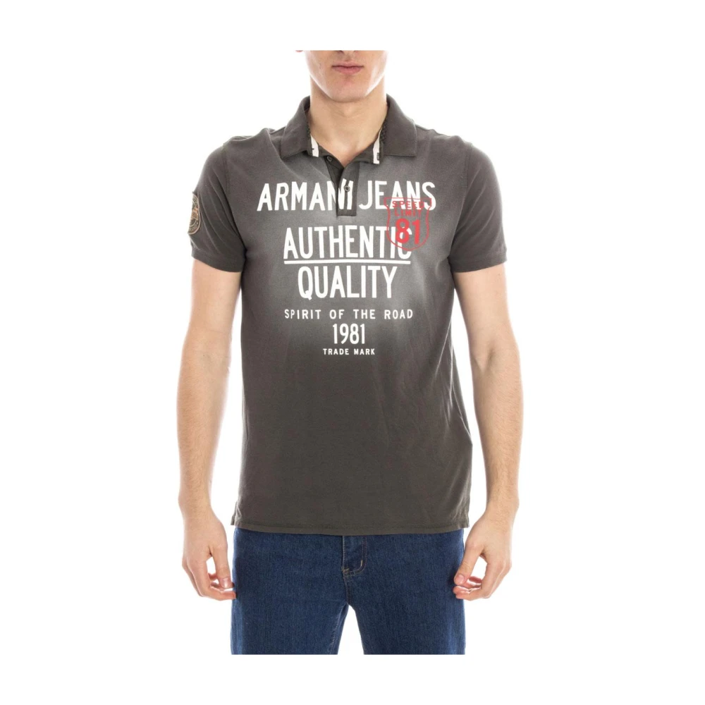 Armani Jeans Men's Green Polo Shirt