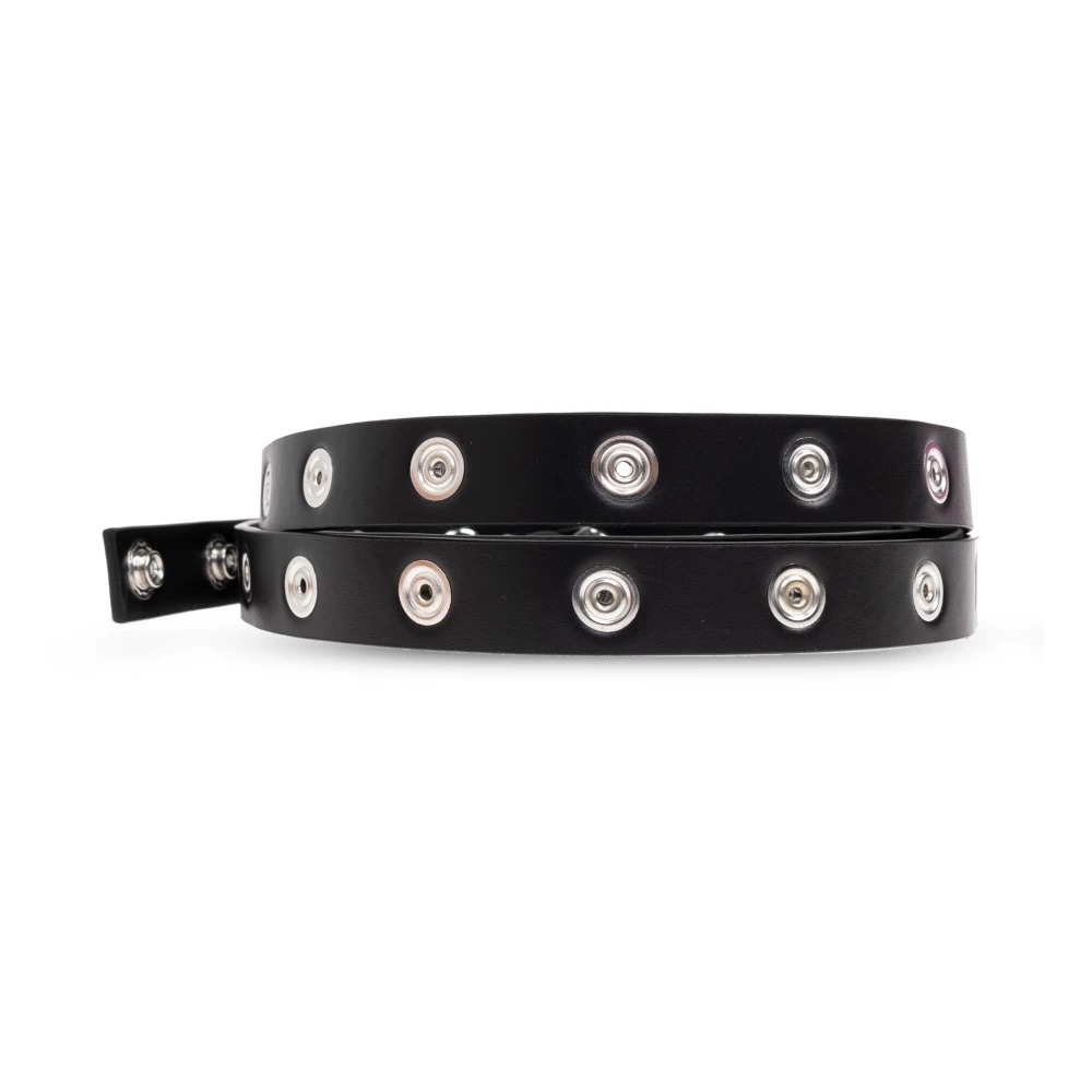The Attico Leren Riem Black Dames