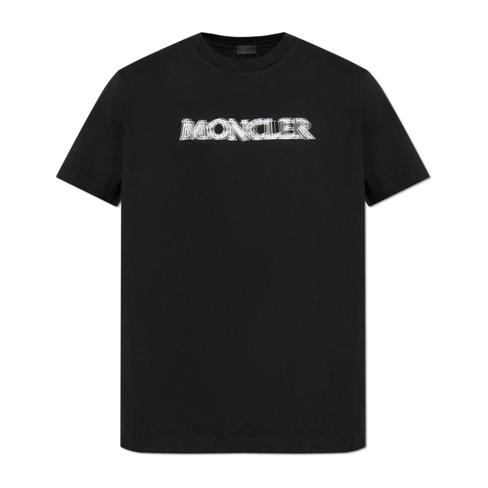 Moncler T-shirt met logo Black Heren