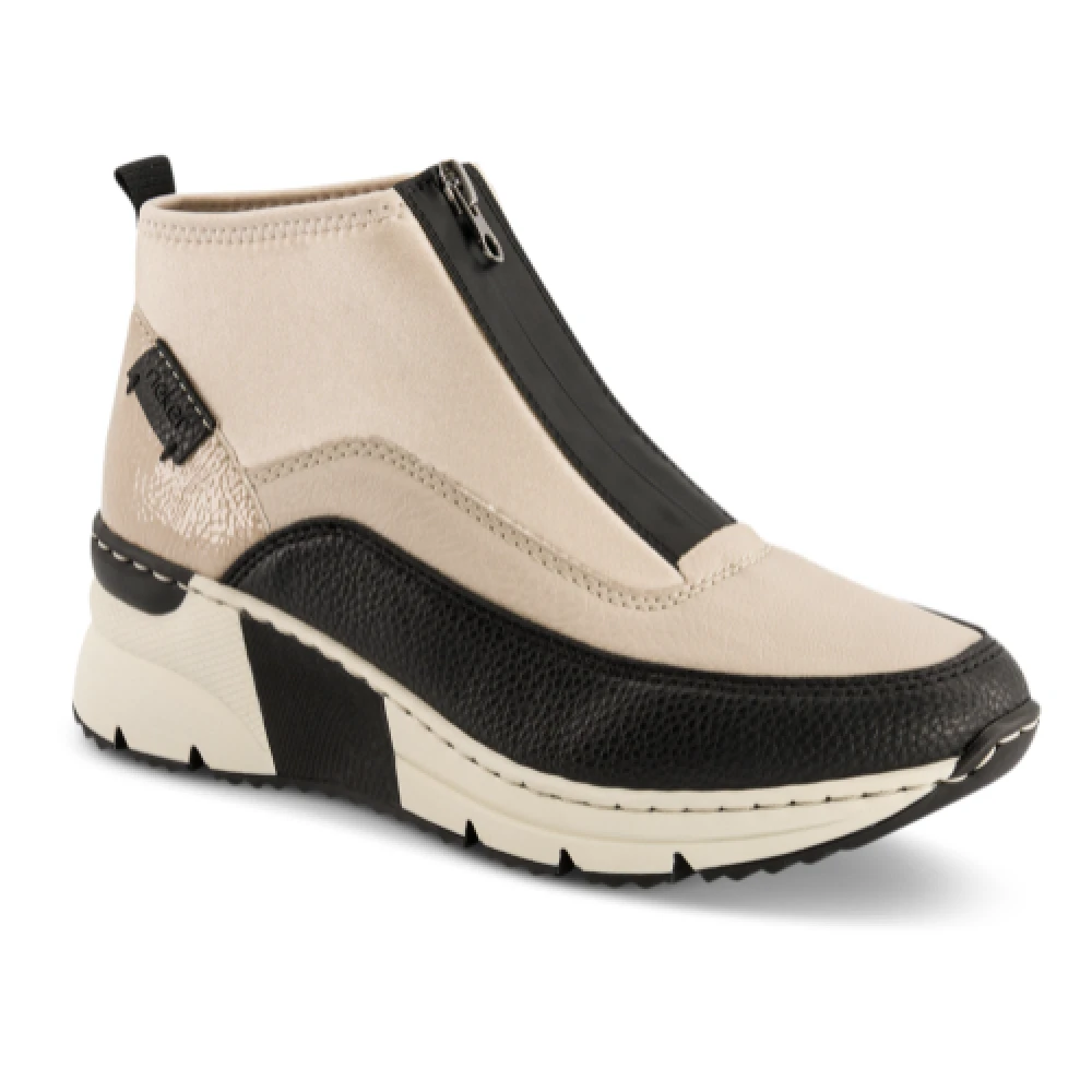 Rieker Sportiga Sneaker Boots Beige, Dam