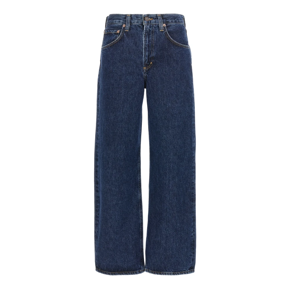 Agolde Women's Blue Low Curve Jeans - Wide Jeans - W24 - Jeans