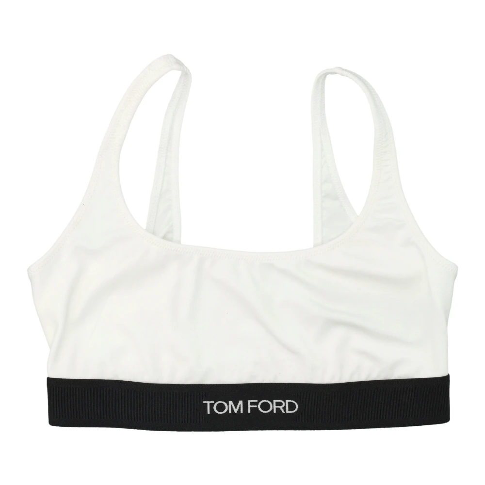 Tom Ford, Sport Bras, female, White, Size: L Modal Signature Bralette