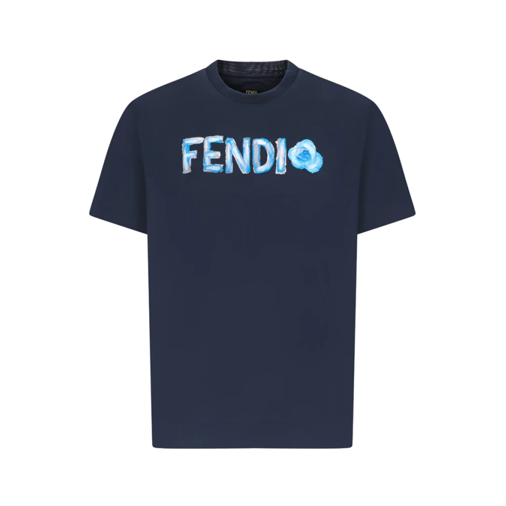 Fendi Men's Blue T-Shirts, Xl, Flow T-Shirt